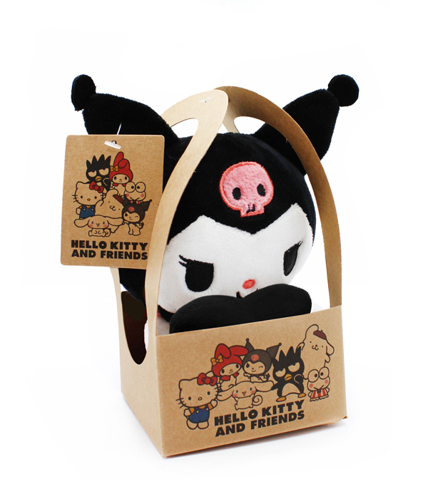 KUROMI BLACK HEART PLUSH 14 CM IN CARDBOARD POCKET