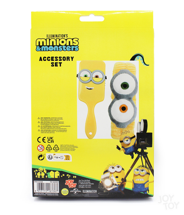 MINIONS 3 SET HAARBAND UND HAARBÜRSTE 