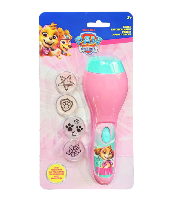 PAW PATROL GIRLS PROJEKTIONS TASCHENLAMPE MIT 4 MOTIVEN