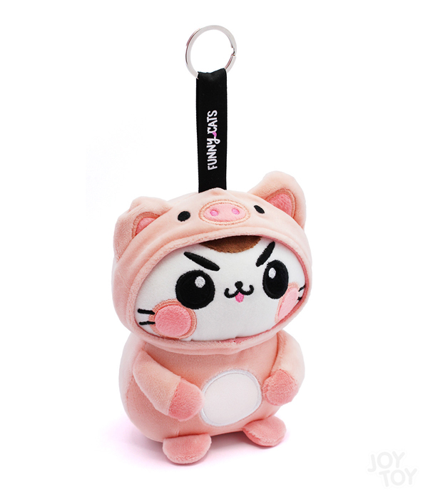 FUNNY CATS MINI PLUSH CLIP-ON 14CM IN SURPRISE BOX 4 MOT