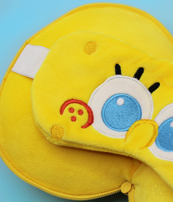 SPONGEBOB 2 IN 1 TRAVEL PILLOW MIT KISSEN UND AUGENMASKE