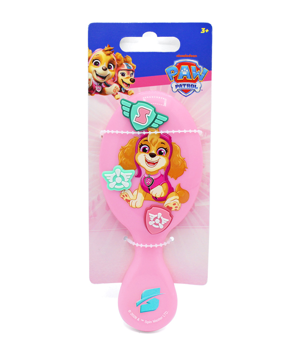 PAW PATROL GIRLS HAIRBRUSH WITH RELIEF FIGURE ON BACKERCARD