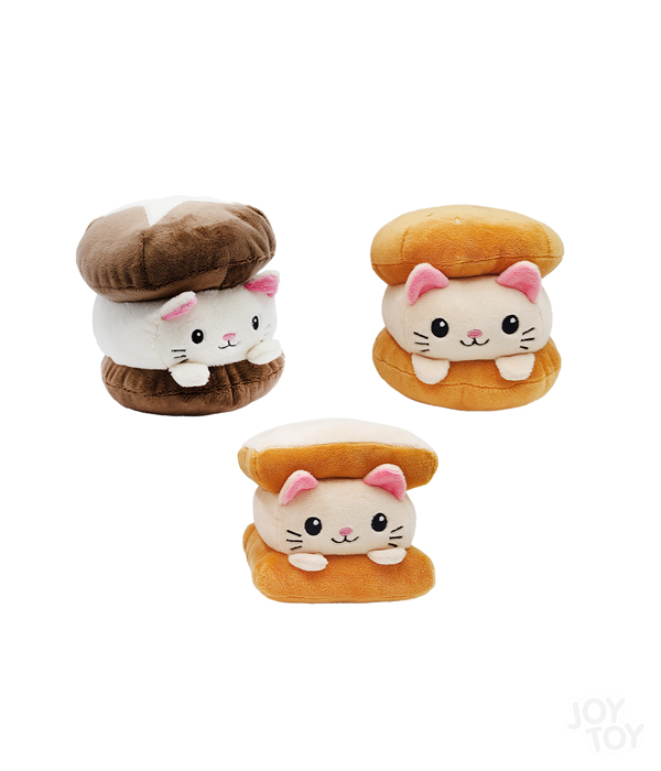 YUMMIE CATS KATZEN BRÖTCHEN PLÜSCH 13 CM IN BURGER PACKUNG