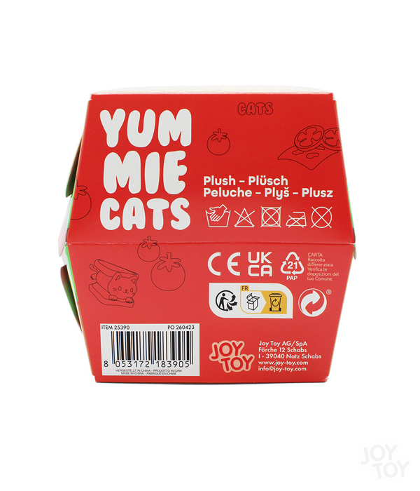 YUMMIE CATS KATZEN BRÖTCHEN PLÜSCH 13 CM IN BURGER PACKUNG