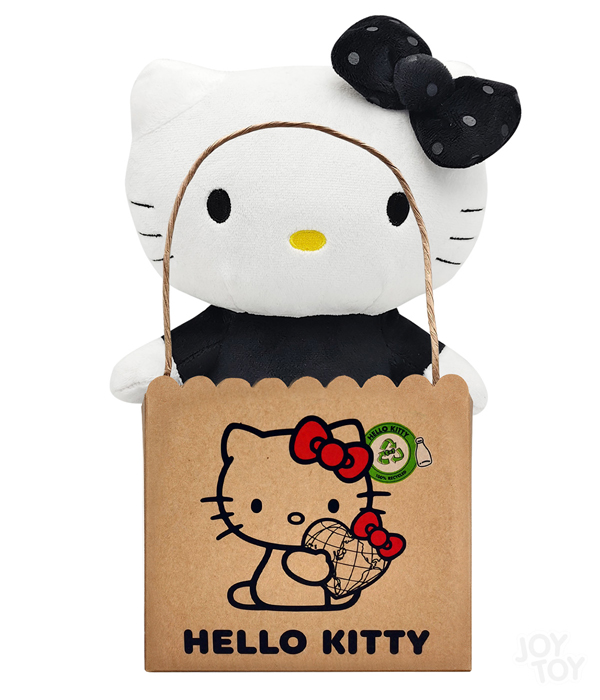 HELLO KITTY BLACK & WHITE ECO PLUSH 24 CM