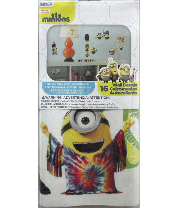 MINIONS WALL DECALS 4 SHEET IN BLISTER PACK