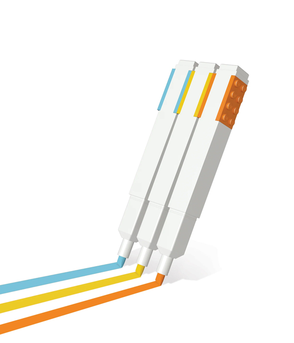 LEGO TEXTMARKER  3 FARBEN