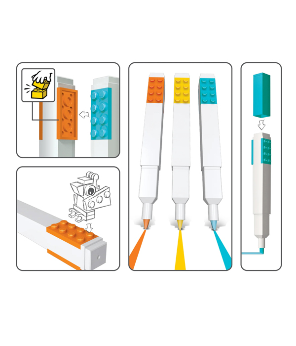 LEGO TEXTMARKER  3 FARBEN