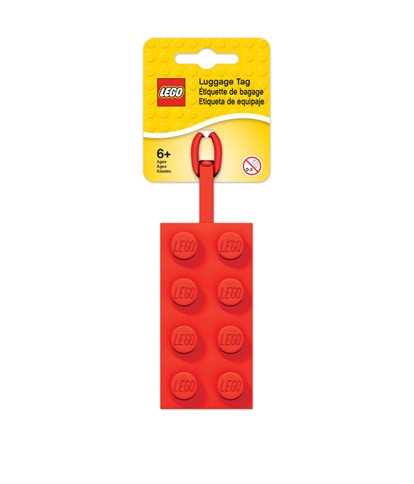 LEGO GEPÄCKANHÄNGER AUS VINYL  FARBE: ROT 