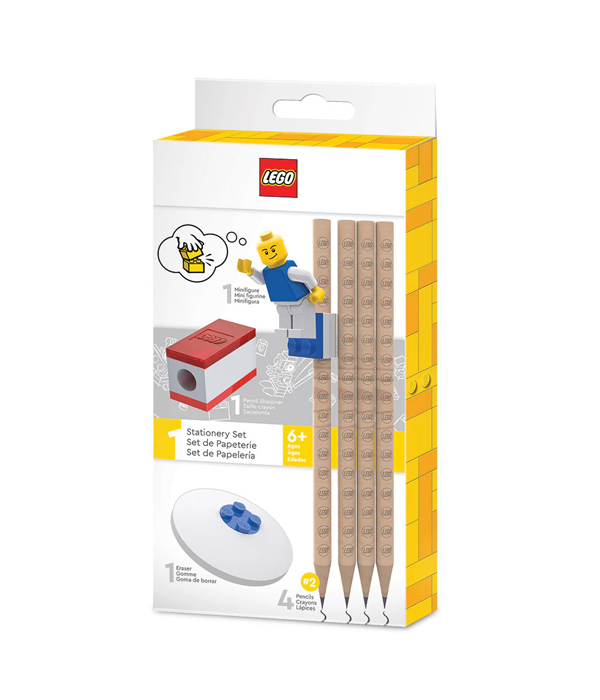 LEGO SCHREIBWARENSET MIT LEGOFIGUR