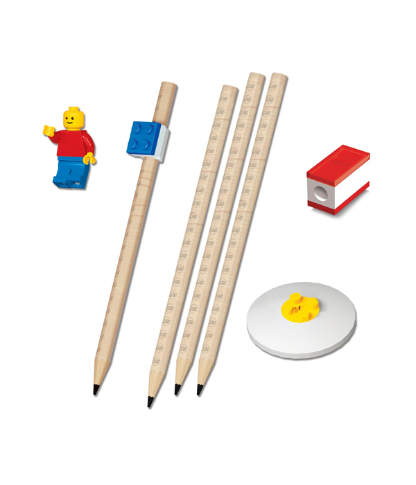 LEGO SCHREIBWARENSET MIT LEGOFIGUR