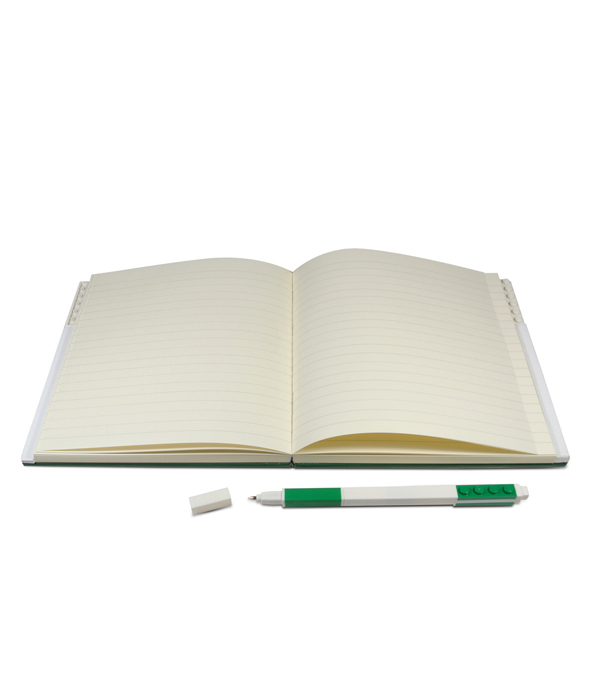 LEGO VERSCHLIEßBARES NOTIZBUCH MIT GELSTIFT  FARBE: GRÜN