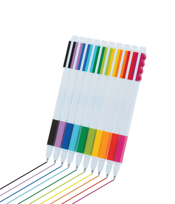 LEGO GELSTIFT 10 FARBEN IN GESCHENKPACKUNG 