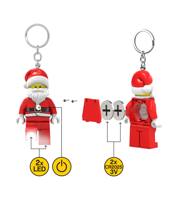 LEGO® Santa Claus Schlüsselanhänger mit Taschenlampe