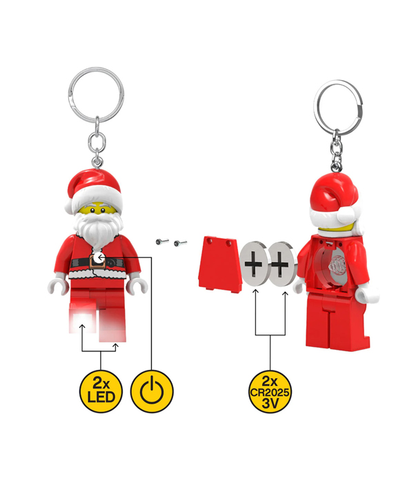 LEGO® Santa Claus Schlüsselanhänger mit Taschenlampe