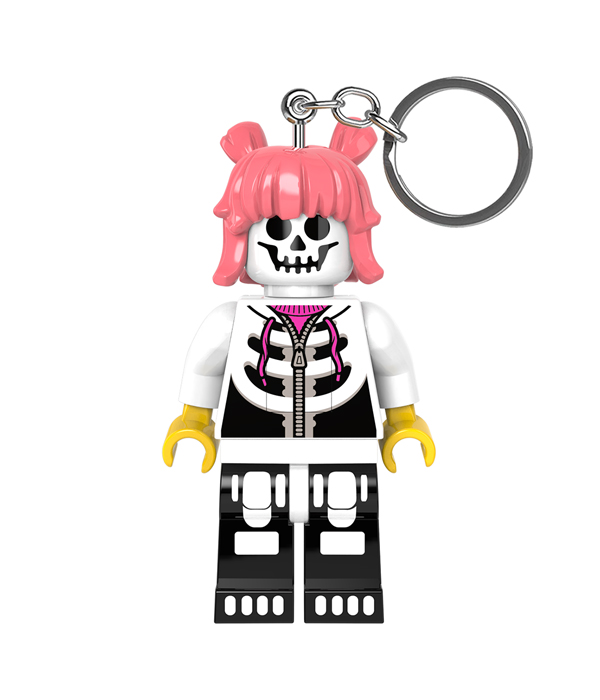 LEGO®  Skelettmädchen Schlüsselanhänger mit Taschenlampe