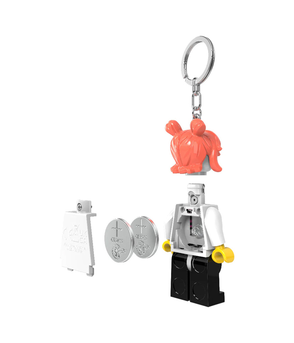 LEGO® Skelettmädchen Schlüsselanhänger mit Taschenlampe