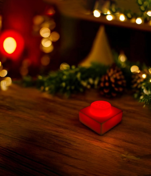 LEGO® Iconic - 1x1 Legostein Nachtlicht aus Silikon Weiß