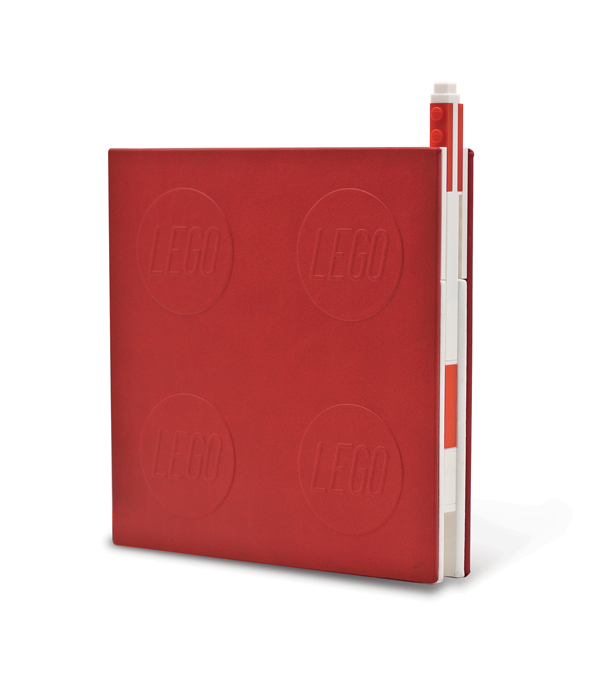 LEGO VERSCHLIEßBARES NOTIZBUCH MIT GELSTIFT  FARBE: ROT