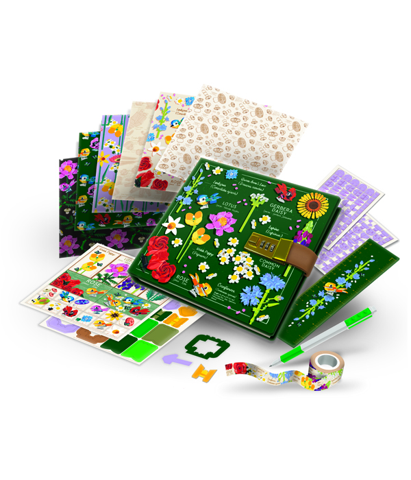 LEGO® TAGEBUCH-BOX-SET MIT ZAHLENSCHLOSS BOTANICALS
