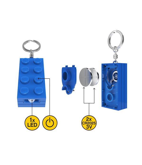 LEGO® MINIFIGURINES™ 2X4 STEIN-BLAU KEYLIGHT