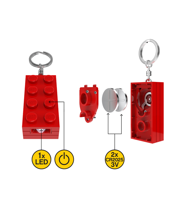 LEGO® MINIFIGURINES™ 2X4 STEIN-ROT KEYLIGHT