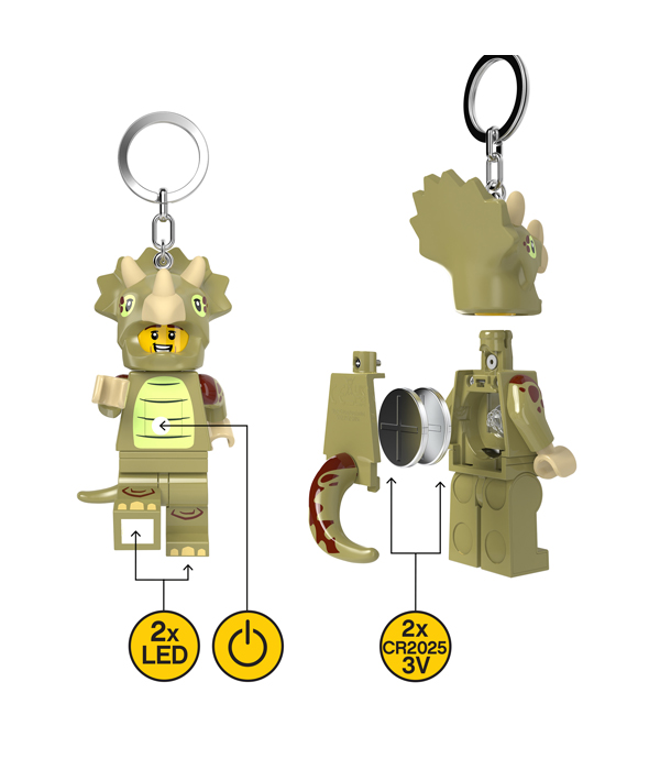 LEGO® MINIFIGURINES™ TRICERATOPS KOSTÜM-FAN KEYLIGHT