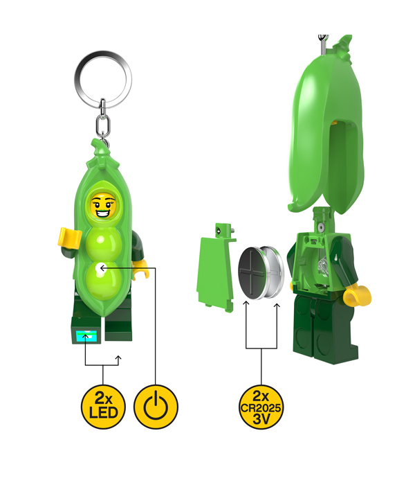LEGO® MINIFIGURES™ ERBSENSCHOTEN-KOSTÜM-MÄDCHEN KEYLIGHT