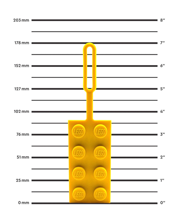 LEGO® BAGTAG 2X4 GELB