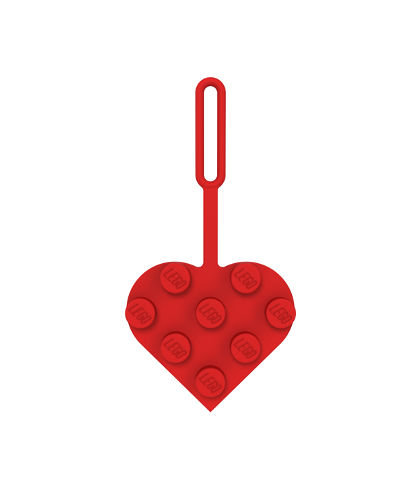 LEGO® BAGTAG 2X2 HERZ ROT