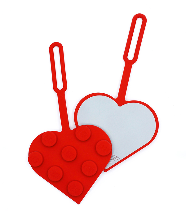 LEGO® BAGTAG 2X2 HERZ ROT