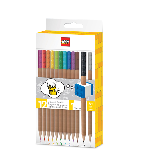LEGO BUNTSTIFTE MIT TOPPER  12 FARBEN