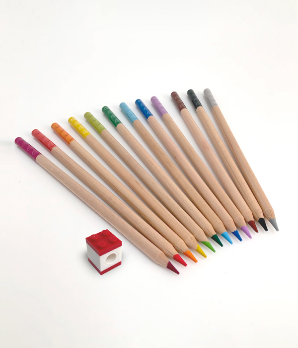 LEGO BUNTSTIFTE MIT TOPPER  12 FARBEN