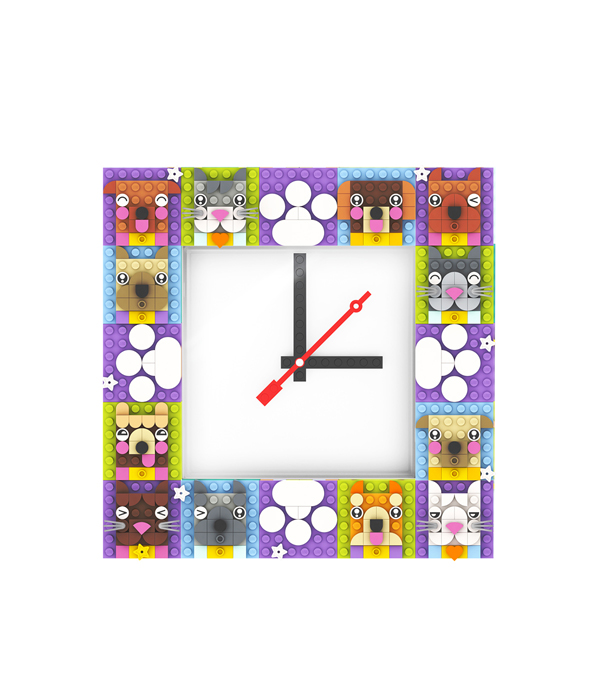 LEGO® TIME BY IQHK WANDUHR 6X24 WEIß