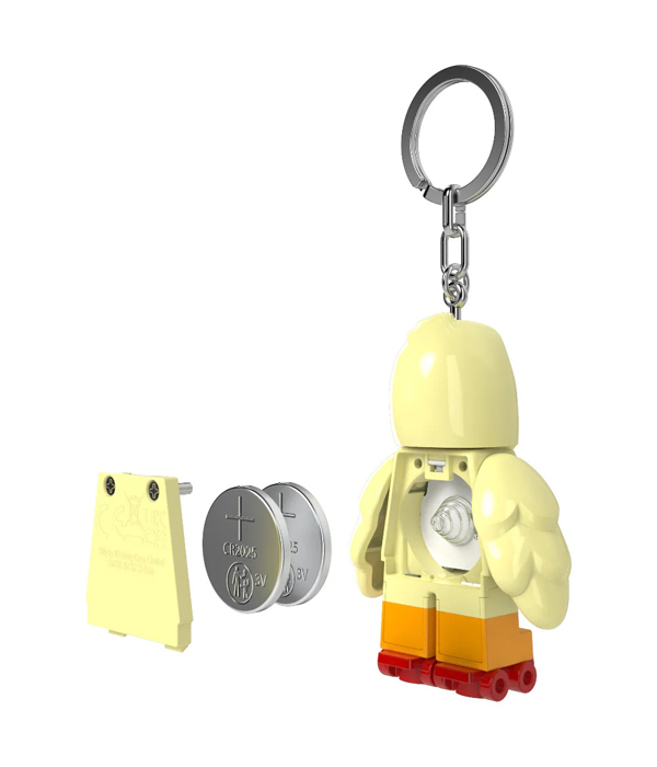 LEGO® Hühnchen Skater Schlüsselanhänger mit Taschenlampe