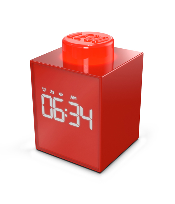 LEGO® TIME BY IQHK WECKER 1X1 ZIEGELSTEIN ROT