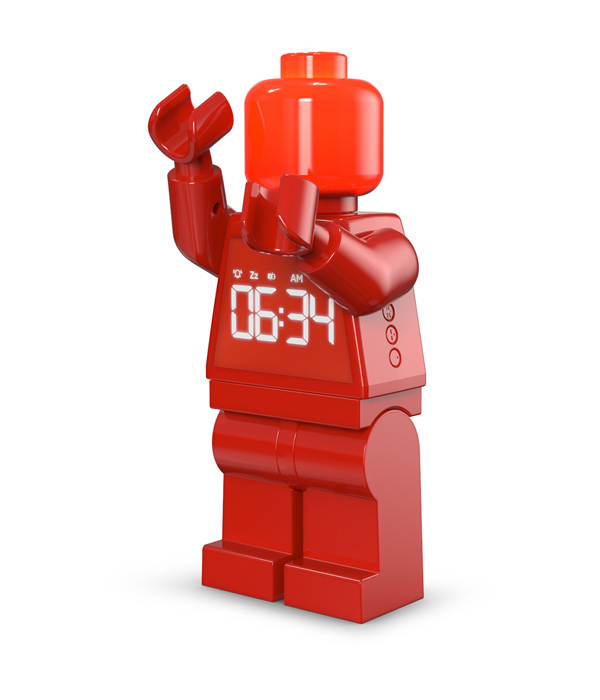 LEGO® TIME BY IQHK WECKER MINIFIGUR ROT
