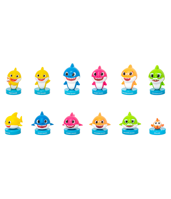 BABY SHARK STAMP WITH 3D FIGURE IN BLINDPACK 8X2X14 CM