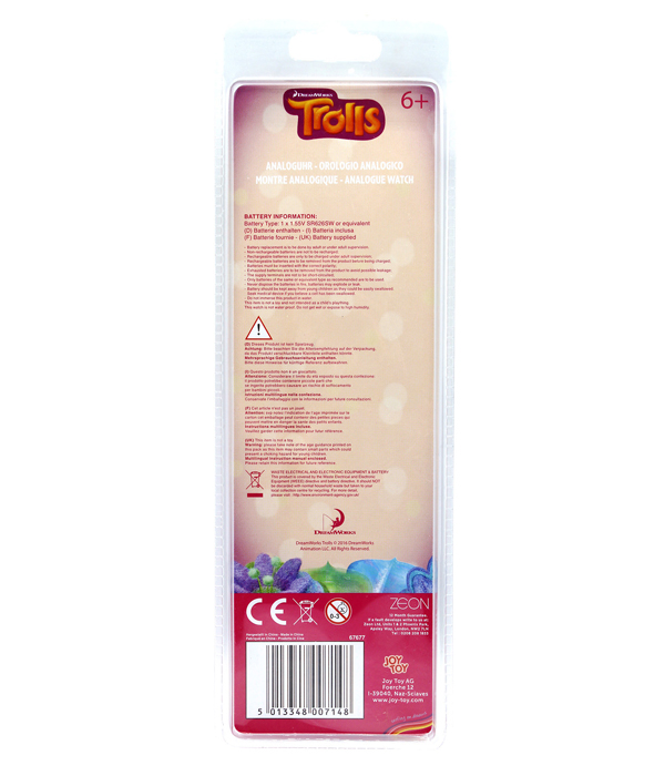 TROLLS OROLOGIO ANALOGICO BLISTERATO 8X3X27 CM