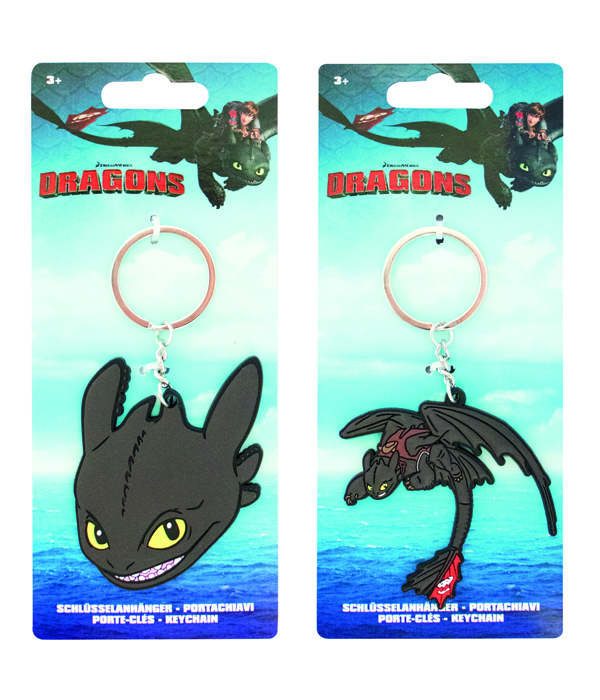 DRAGONS PORTACHIAVI IN VINILE 7,5X0,5X17,5 CM 