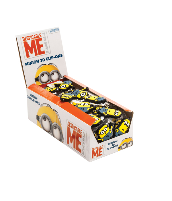 MINIONS PORTACHIAVI IN VINILE CON LUCE FLASH 6X0,5X6 CM 