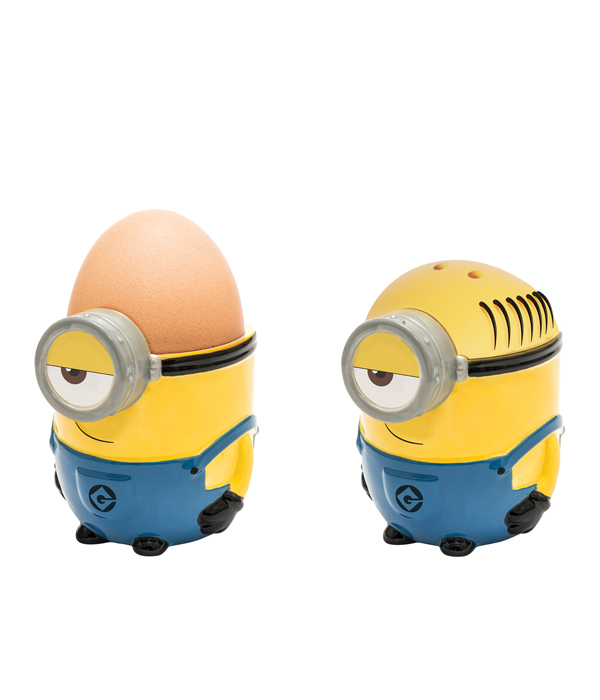 MINIONS PORTAUOVO CON SALIERA IN CERAMICA