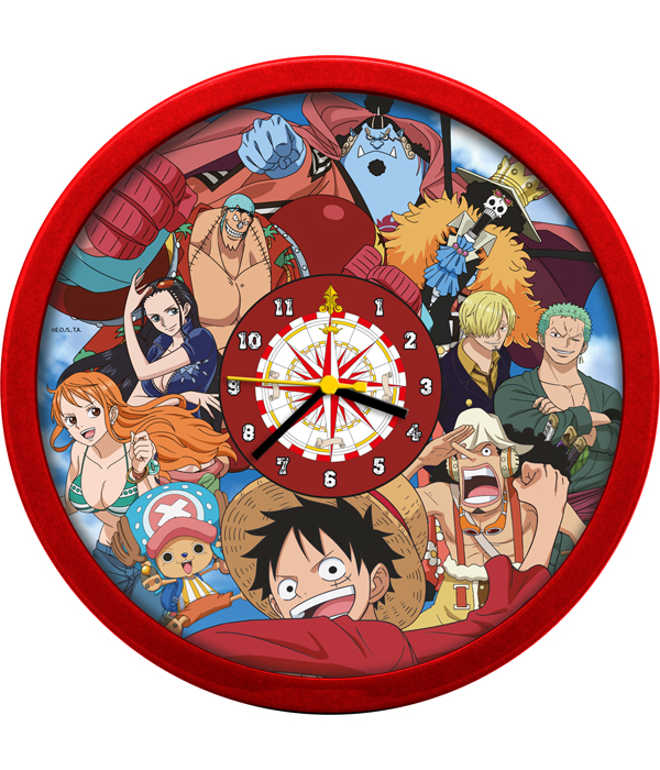ONE PIECE WALL CLOCK IN GIFT BOX - 25X25CM