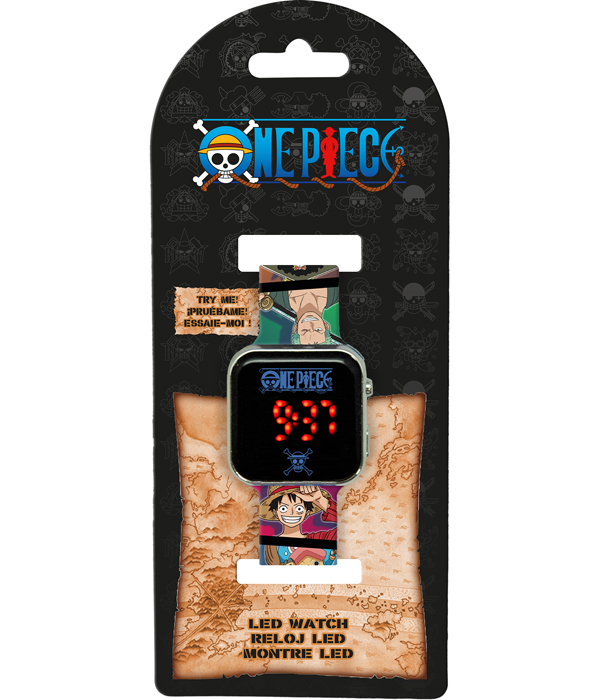 OROLOGIO DA POLSO A LED ONE PIECE BLU - 8X3X18,5 CM