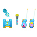 PEPPA PIG ADVENTURE SET 5 PEZZI COMPOSTO DA: WALKIE TALKIE (6X BATTERIE AA NON INCLUSE), BINOCOLO, BUSSOLA E TORCIA (2X BATTERIE AAA NON INCLUSE) IN CONFEZIONE REGALO 38,6X5,5X28,7 CM