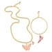 WICKED GLINDA NECKLACE AND BRACELET MADE OF METAL WITH CHARMS