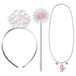 SET WICKED GLINDA CON TIARA, BACCHETTA MAGICA E CATENA