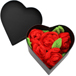 5 PLUSH ROSES IN HEART PACKAGING 17X17X8 CM
