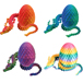 DRAKLITHS 3D PRINT FIDGET TOYS DRAGON EGG WITH DRAGON 11X11X15