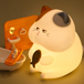 FUNNY CAT SILIKON TOUCH NACHTLICHT MIT USB